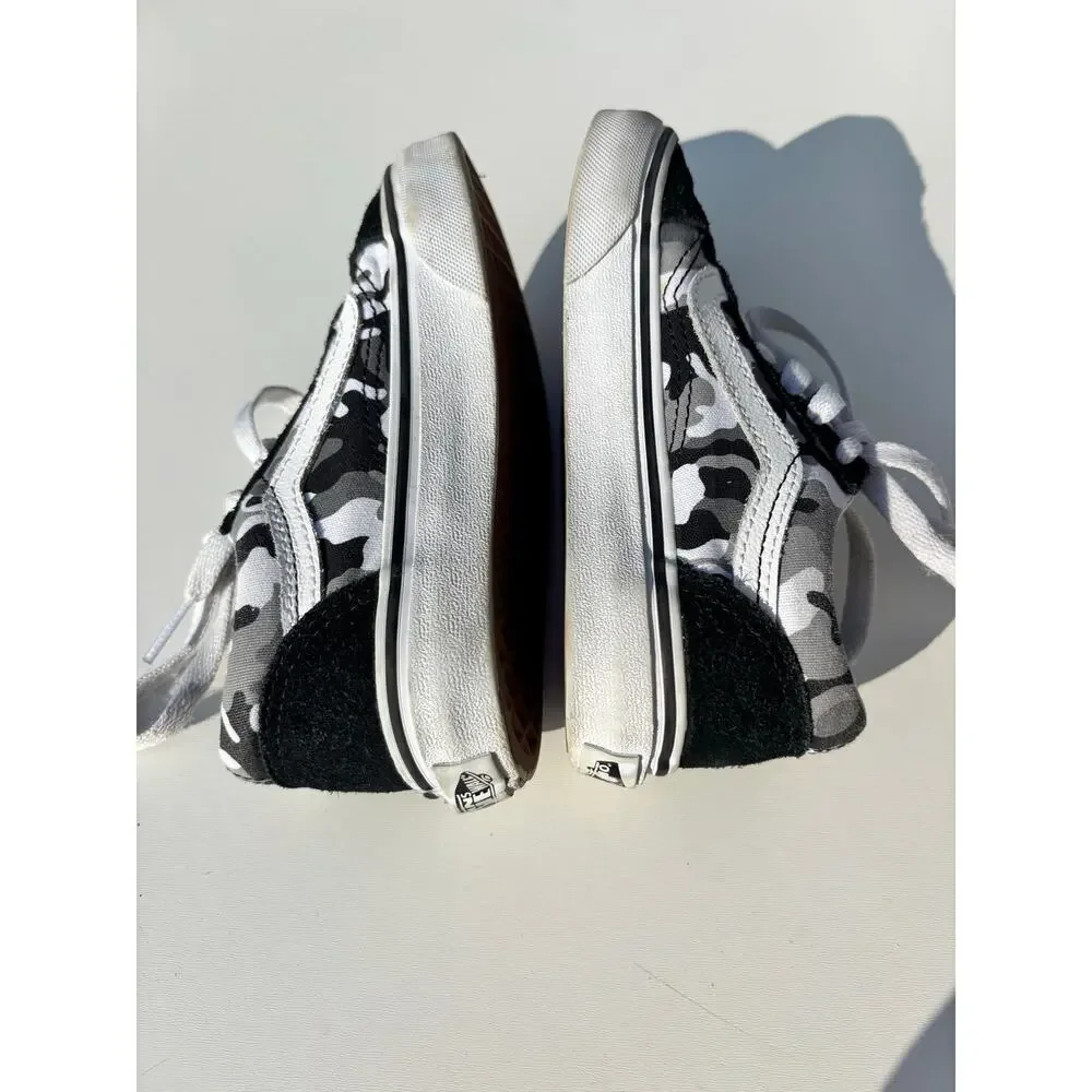 Vans Old Skool Low Top Camo Black Toddler Sneaker 12
